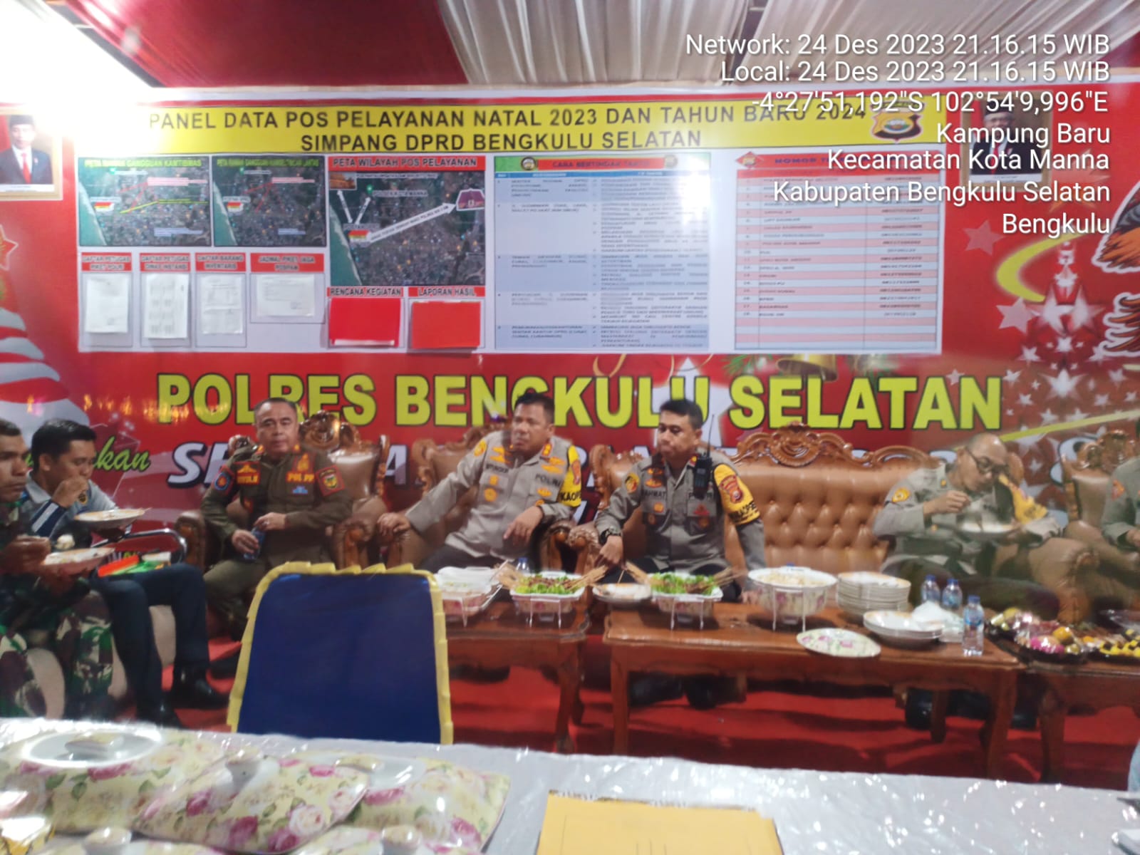 Sambangi Posko, Kapolres Bengkulu Selatan Florentus Pantau Pospam