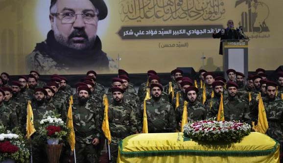  Komandan Hizbullah yang Tewas Kena Bom Israel Dimakamkan