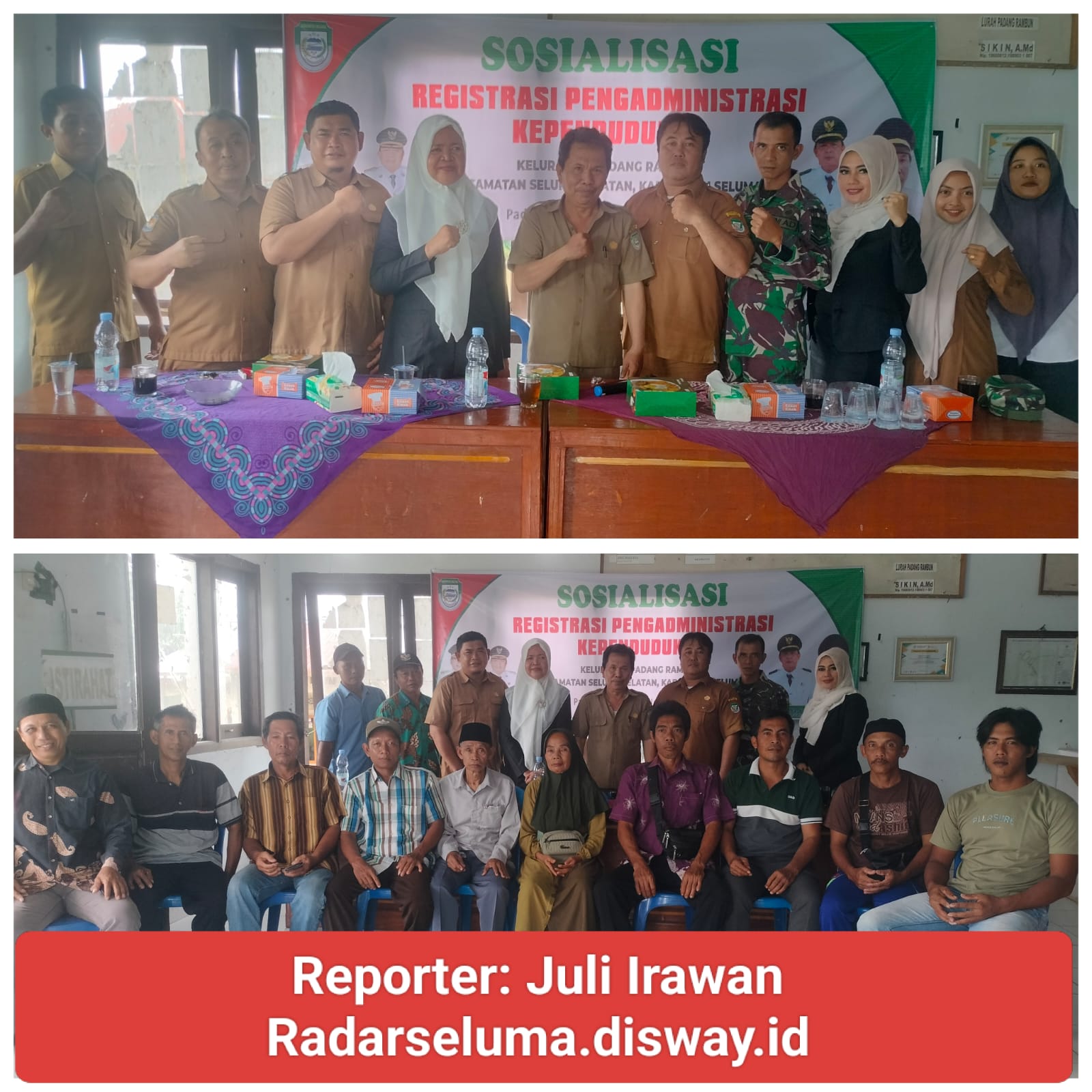 Kelurahan Padang Rambun Gelar Sosialisasi Registrasi dan Pengadministrasian Kependudukan