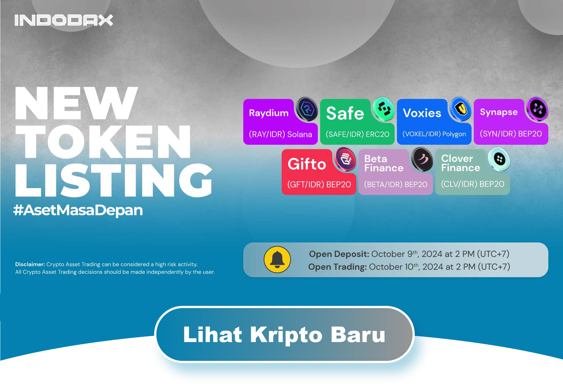 Lagi, Kripto Baru Voxies (VOXEL), Kini Hadir di INDODAX!