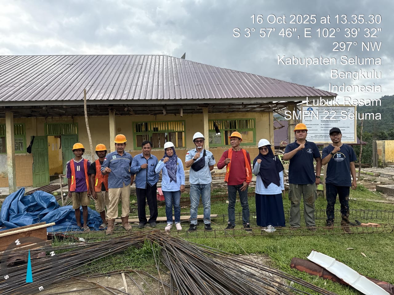 Disdikbud Seluma Tinjau Pembangunan SMPN 22 Lubuk Resam, Ini Penjelasan Kabid SMP..