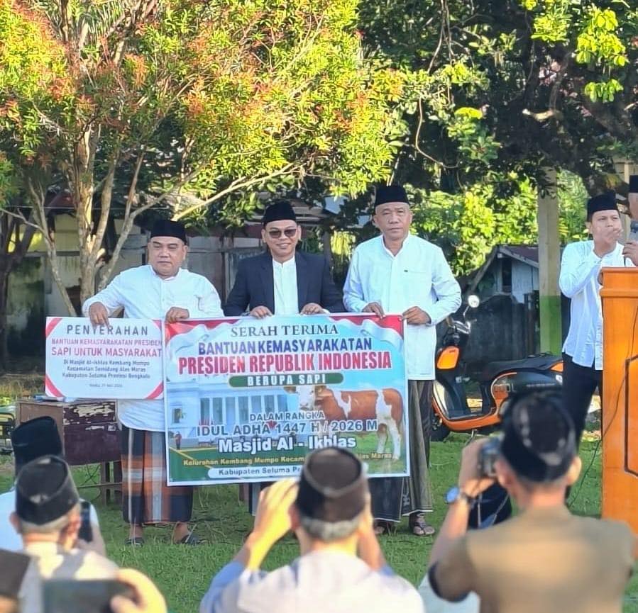  Bupati Seluma Salurkan Hewan Kurban Presiden Bagi Warga Seluma