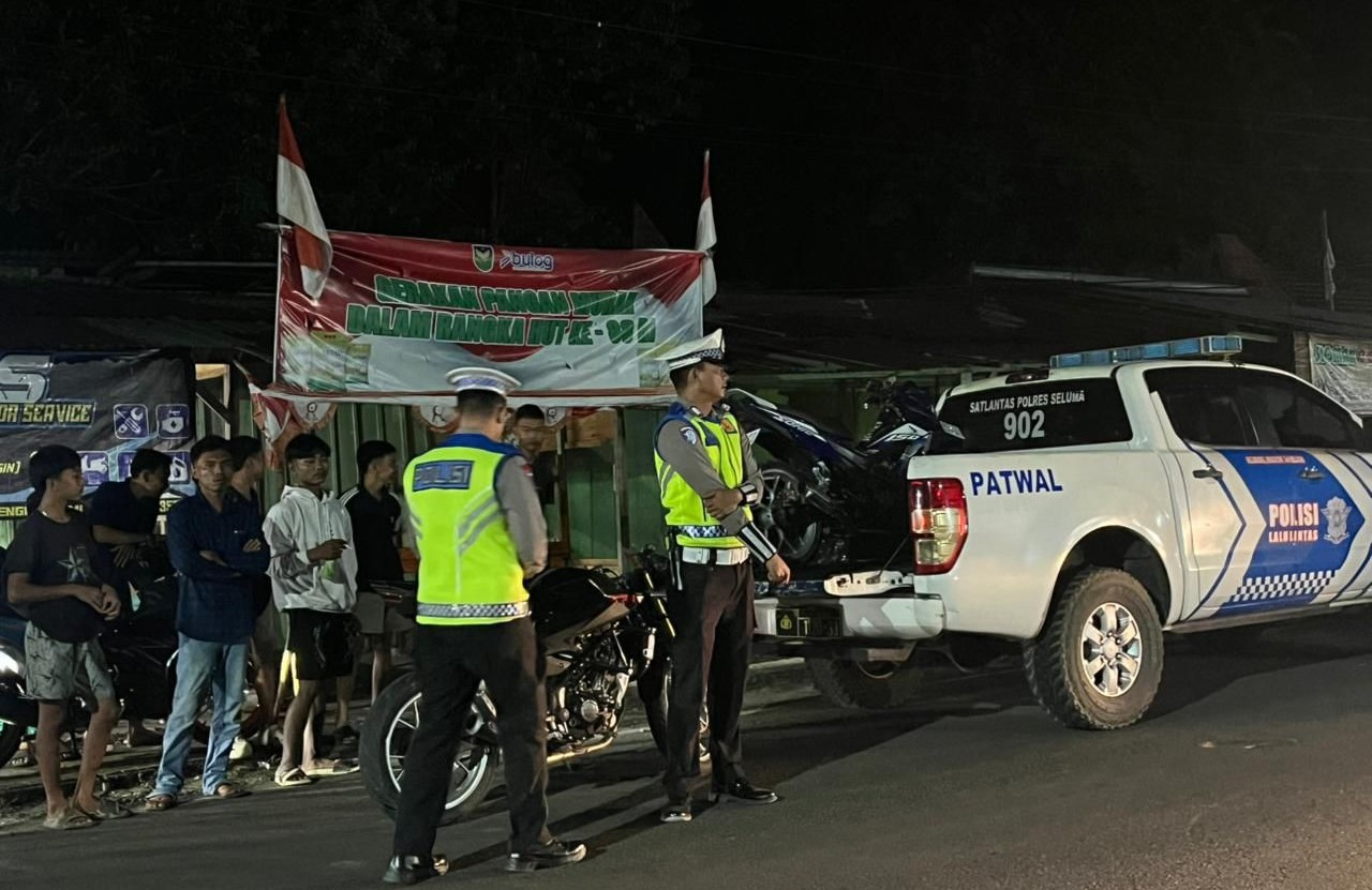  Polres Seluma Gelar Patroli KRYD, Amankan 11 Sepeda Motor Berknalpot Brong