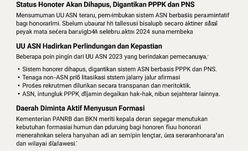 Info Penting, UU ASN Bawa Angin Segar bagi Honorer Usai Pengumuman Kelulusan PPPK Tahap 2