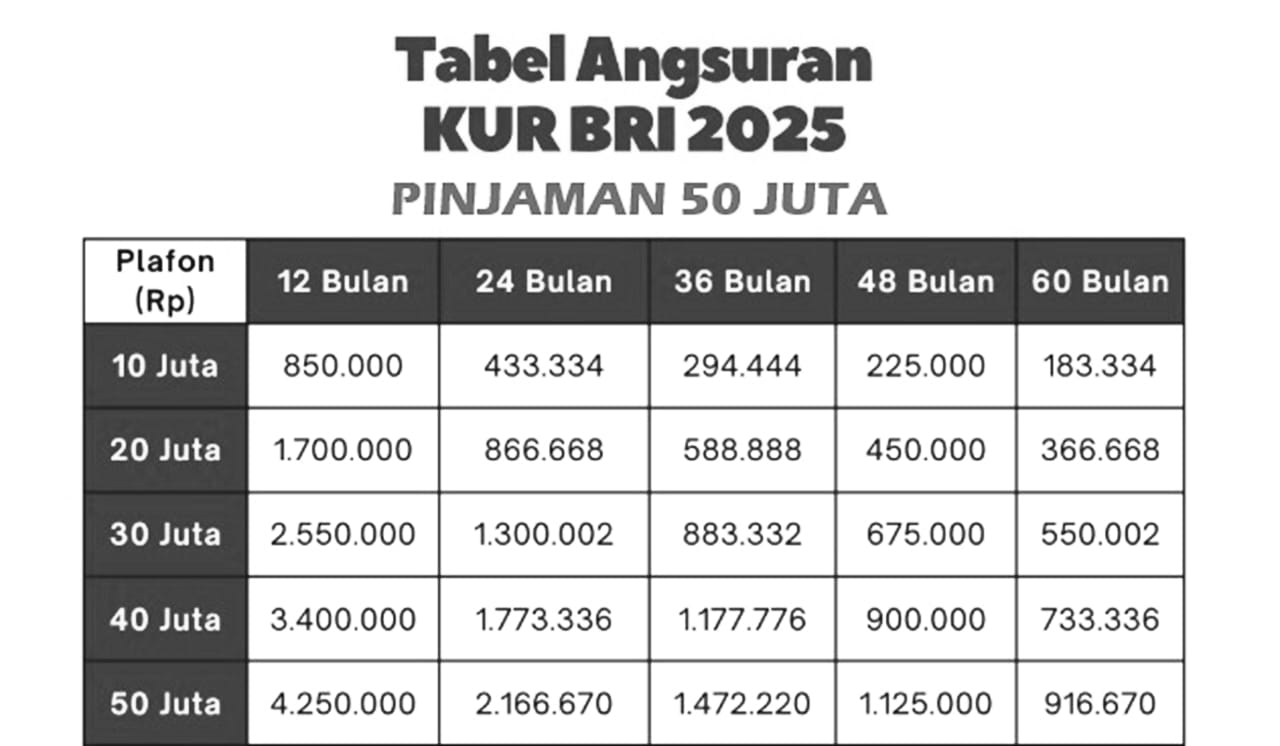 Perkuat Modal Usaha dengan KUR BRI 2025: Pinjaman hingga Rp50 Juta, Suku Bunga Ringan, dan Proses Cepat