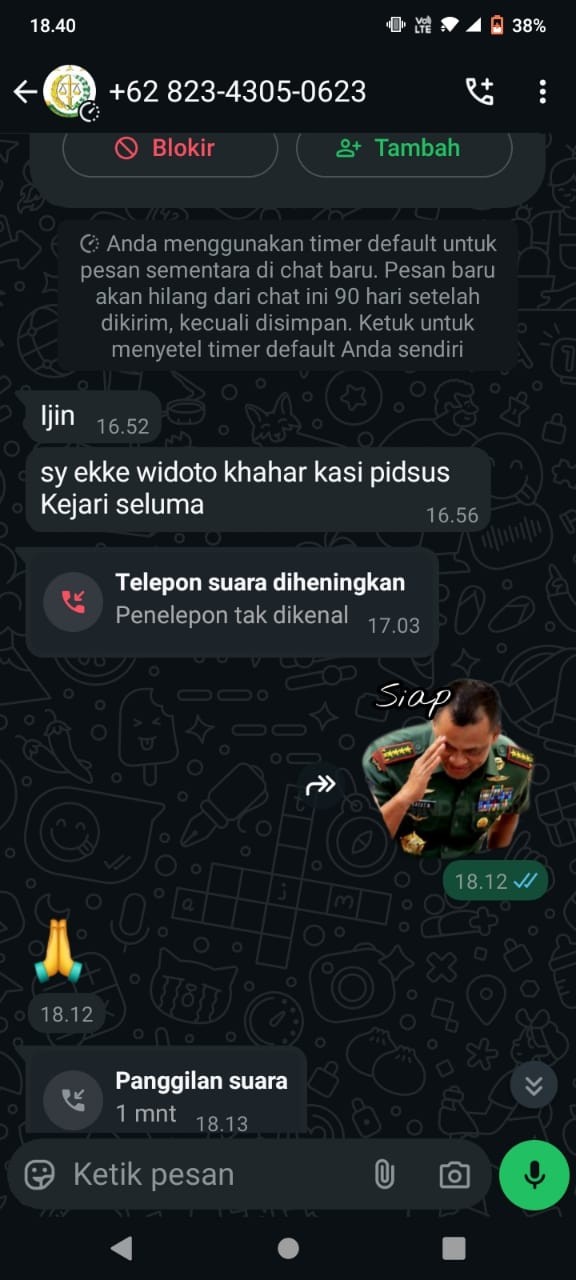 Ada Oknum Catut Nama  Kasi Pidsus Kejari Seluma, Wa Kades Minta Uang