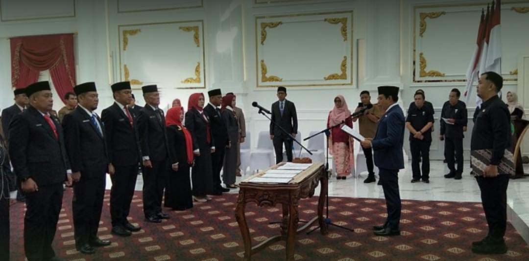 10 Pejabat Eslon II hasil Seleksi JPT Dilantik Walikota Bengkulu