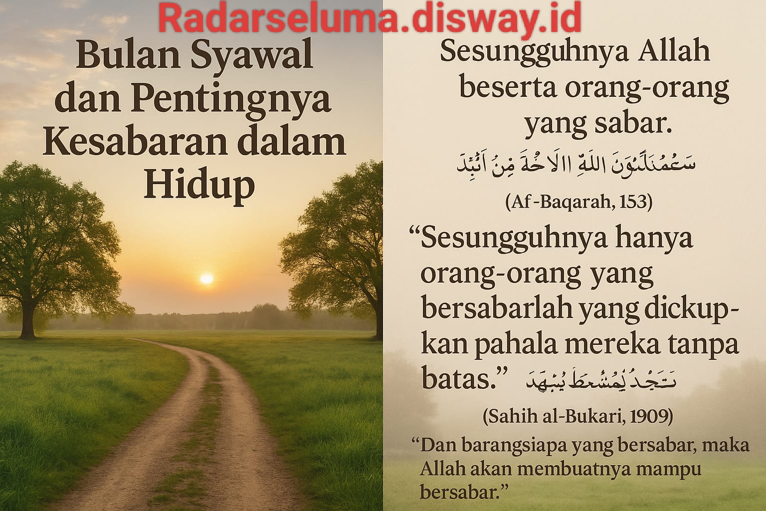 Bulan Syawal dan Pentingnya Kesabaran dalam Hidup