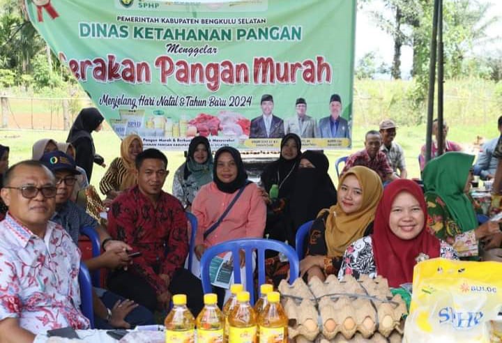 DKP BS Gelar Pasar Murah di Desa Batu Kuning, Bantu Kebutuhan Warga