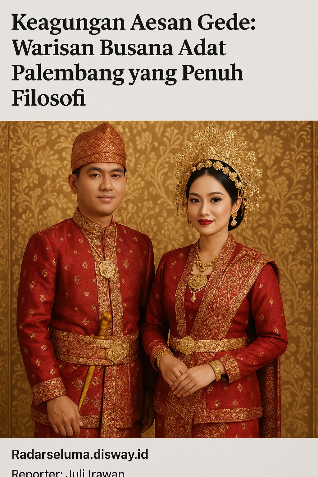 Keagungan Aesan Gede Warisan Busana Adat Palembang Yang Penuh Filosofi 