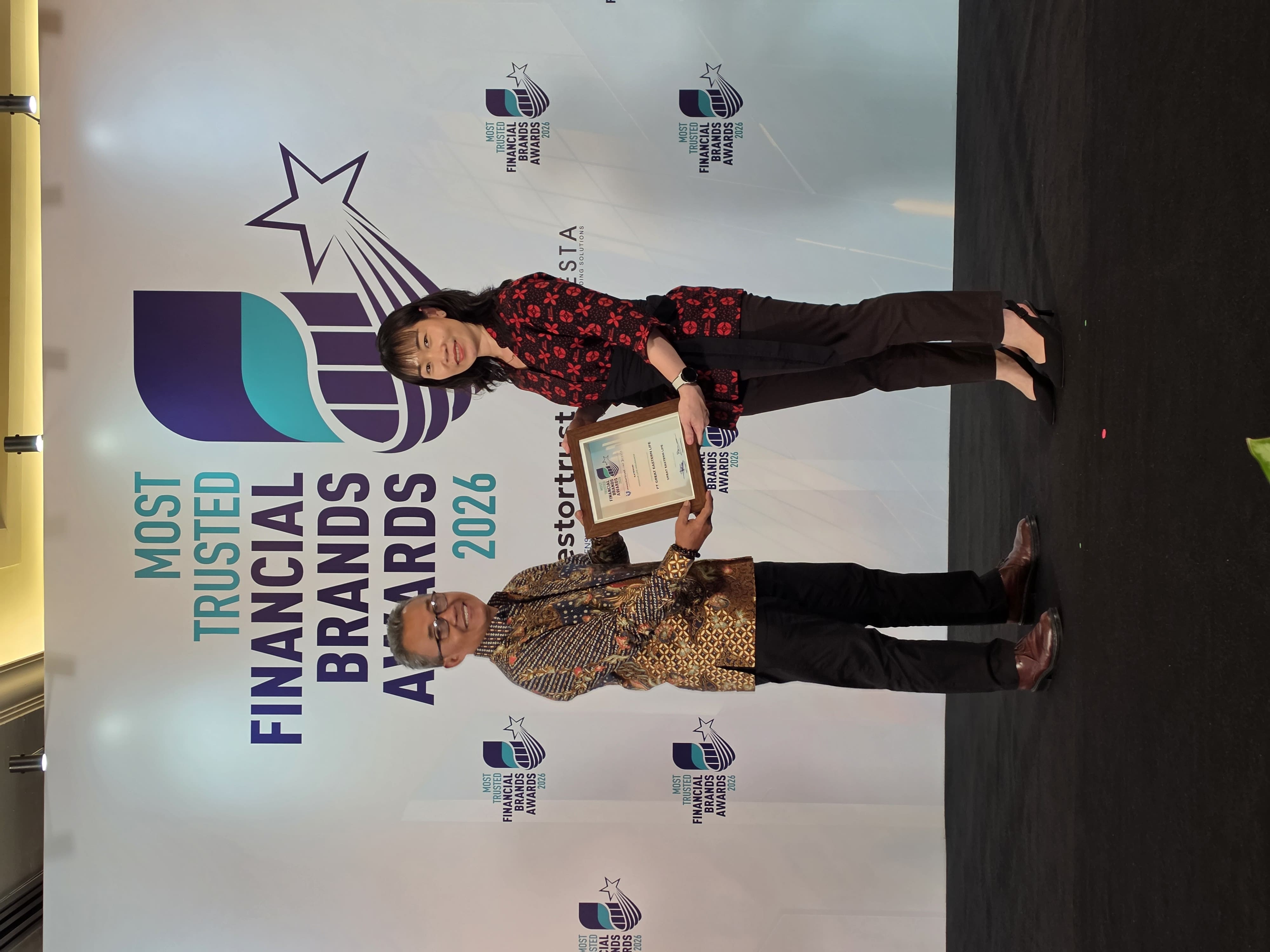   Great Eastern Life  Dinobatkan jadi Asuransi Jiwa Paling Dipercaya di Most Trusted Financial Brands Awards 2