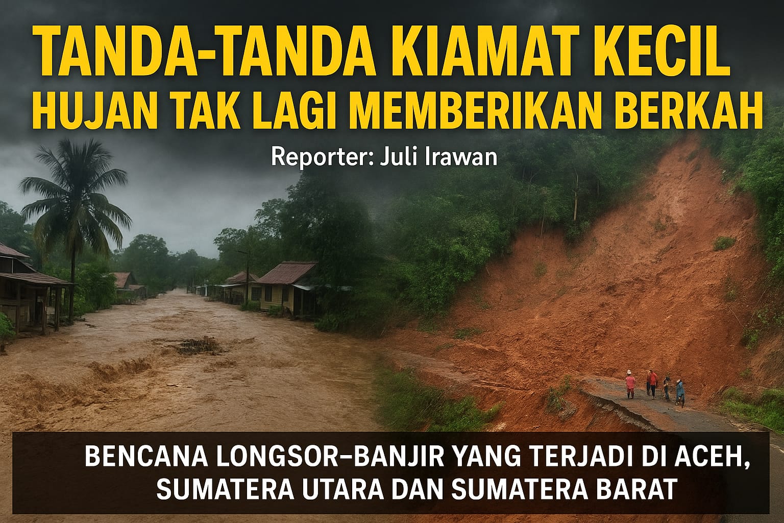 Tanda-Tanda Kiamat Kecil: Hujan Tak Lagi Membawa Berkah dan Peringatan dari Bencana Longsor–Banjir di Sumatera