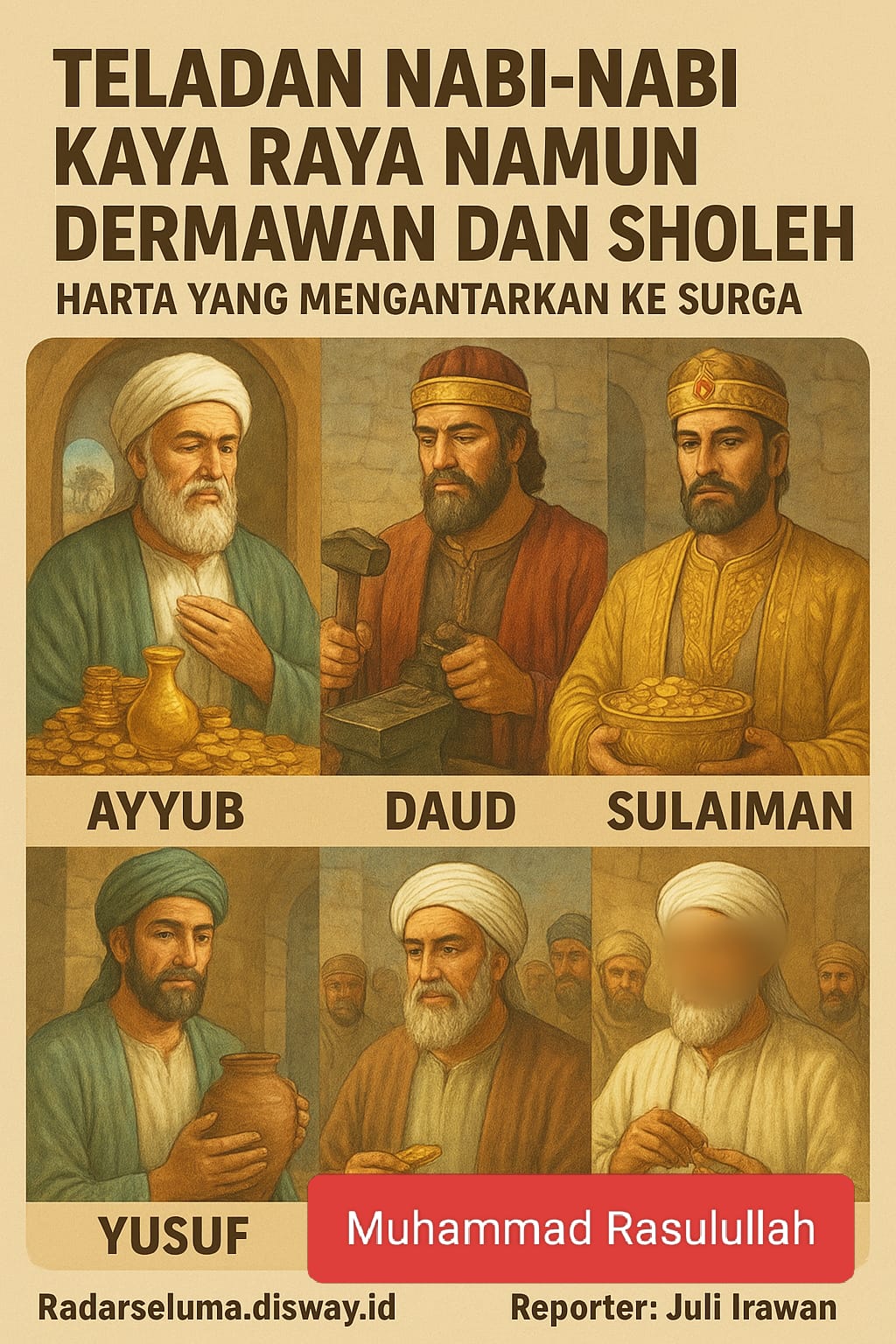 Teladan Nabi-Nabi Kaya Raya namun Dermawan dan Sholeh: Harta yang Mengantarkan ke Surga