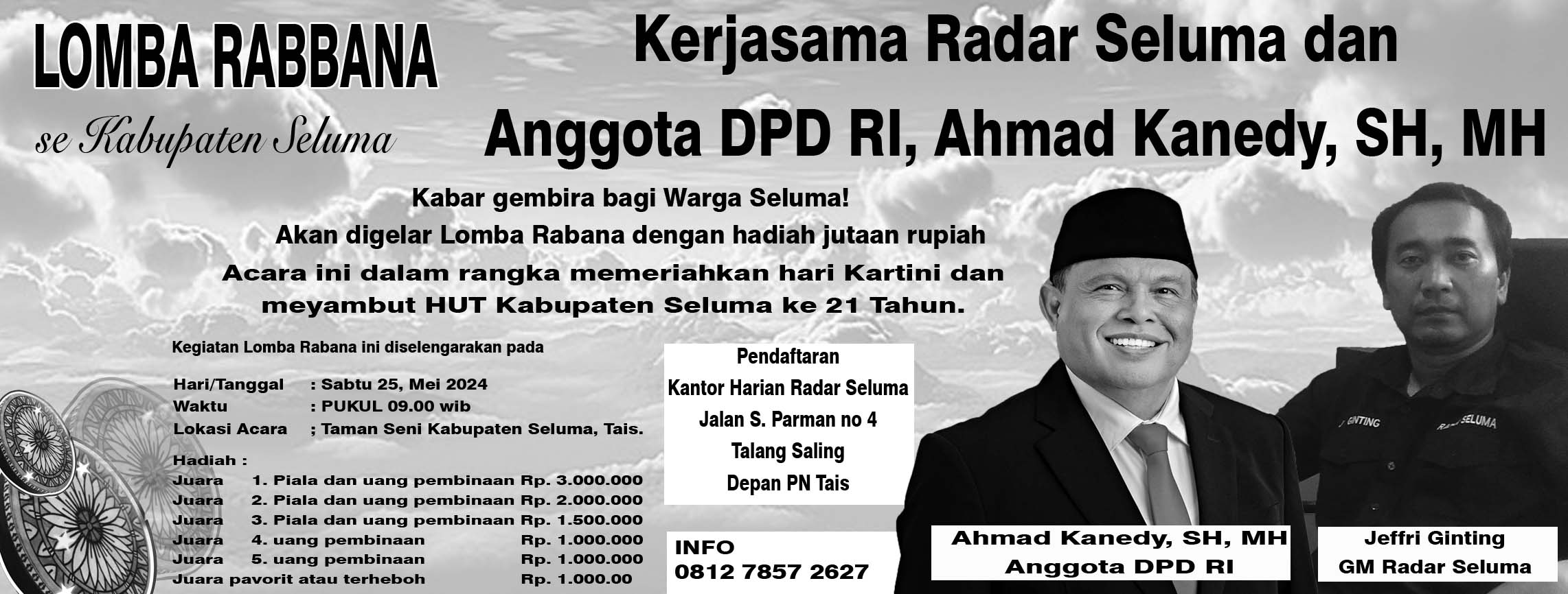  Ayo Ikuti Lomba Rabana se Kabupaten Seluma, Didukung Penuh Anggota DPD RI Ahmad Kanedi, SH