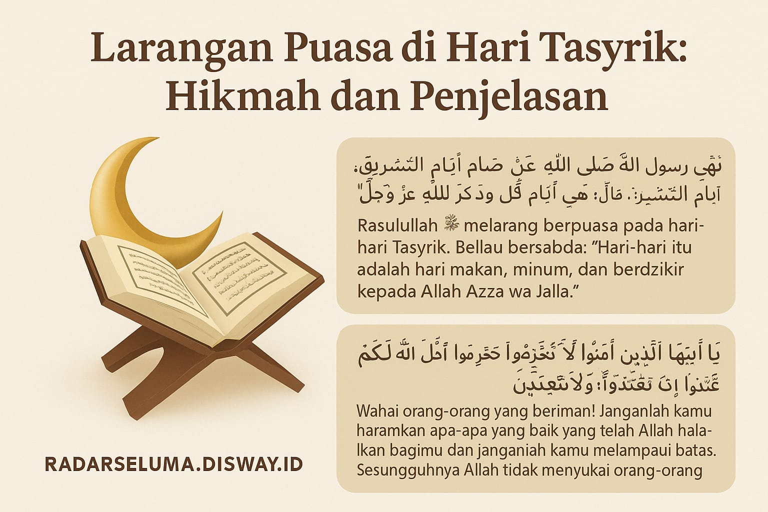 Larangan Puasa di Hari Tasyrik: Hikmah dan Penjelasan