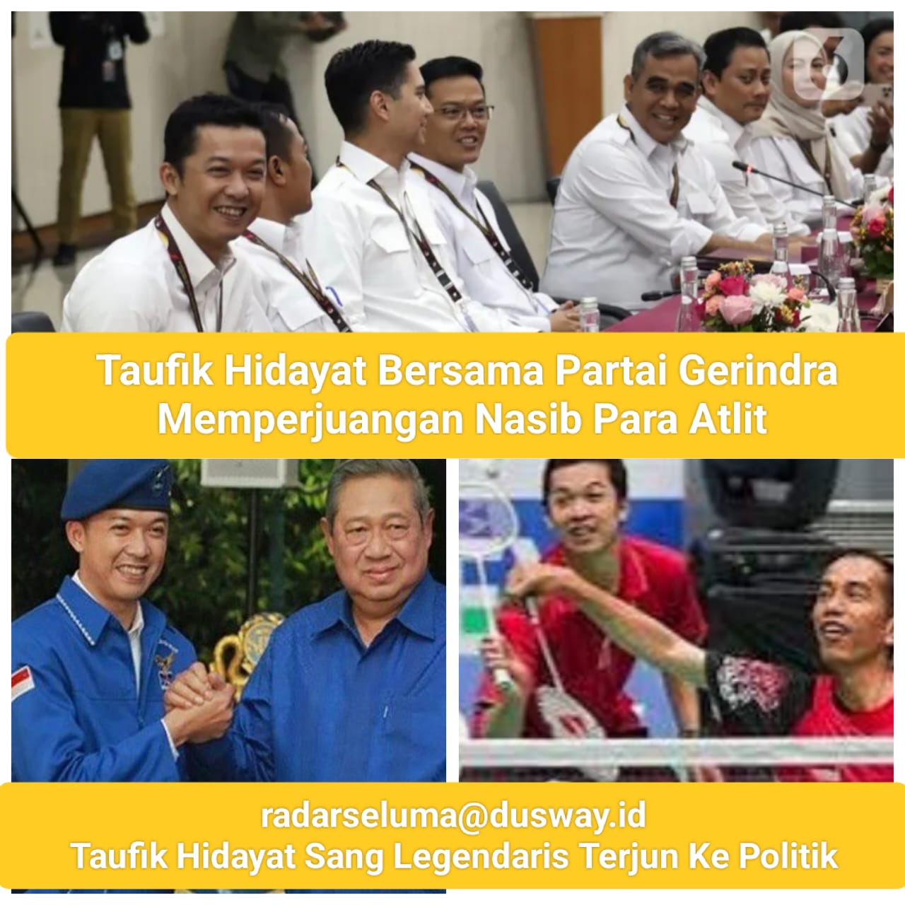 Pensiun Dari Dunia Bulutangkis, Taufik Hidayat Terjun Politik Perjuangkan Kesejahteraan Para Atlit 