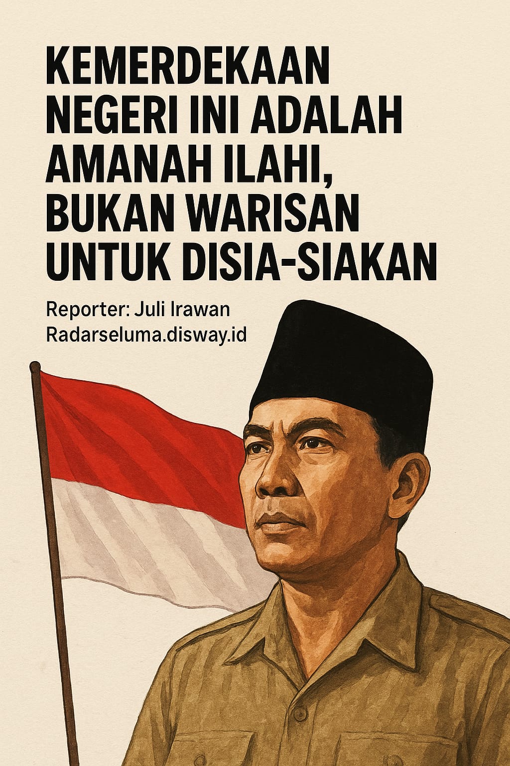 Kemerdekaan Negeri Ini Adalah Amanah Ilahi, Bukan Warisan untuk Disia-siakan