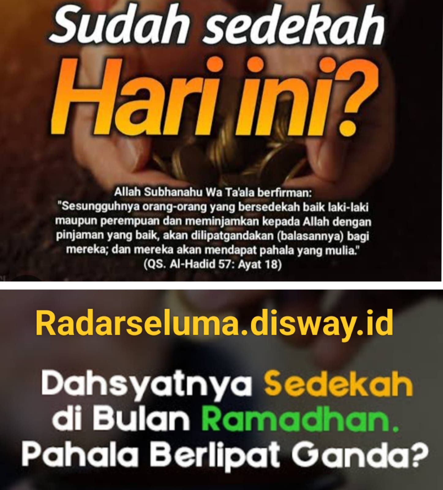 Keutamaan Sedekah Di Bulan ulan  Ramadhan Pahala Berlipat-lipat Ganda. Ayoo Manfaat 