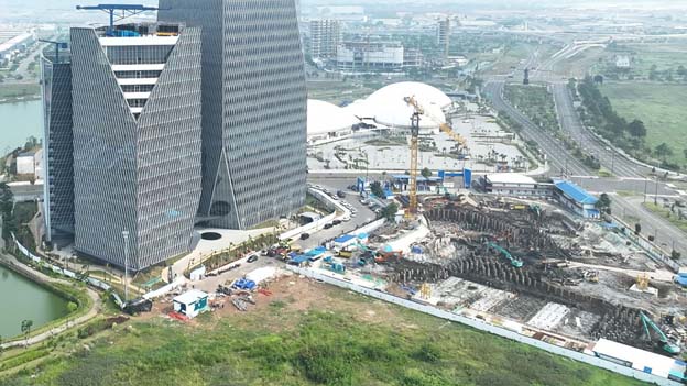 WSBP Jadi Pemasok  Spun Pile untuk Gedung Mandiri Financial Center PIK 2