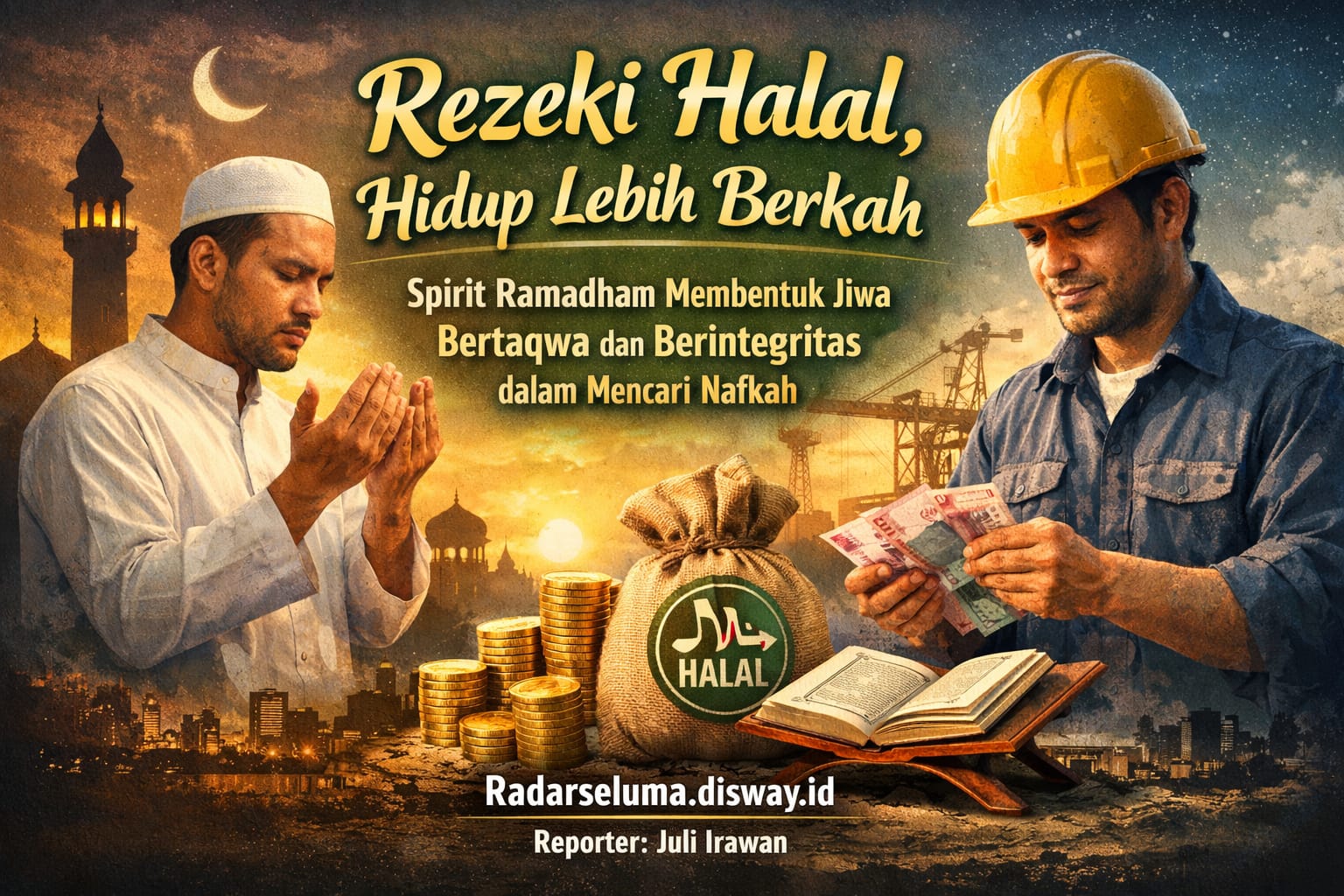 Rezeki Halal, Hidup Lebih Berkah: Spirit Ramadhan Membentuk Jiwa Bertaqwa dan Berintegritas dlm Mencari Nafkah