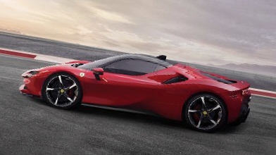 Ferrari SF90 Stradale Mobil Super Balap Mesin V12 Turbo Bertenaga Tinggi Sistem Atap Otomatis Buatan Italia