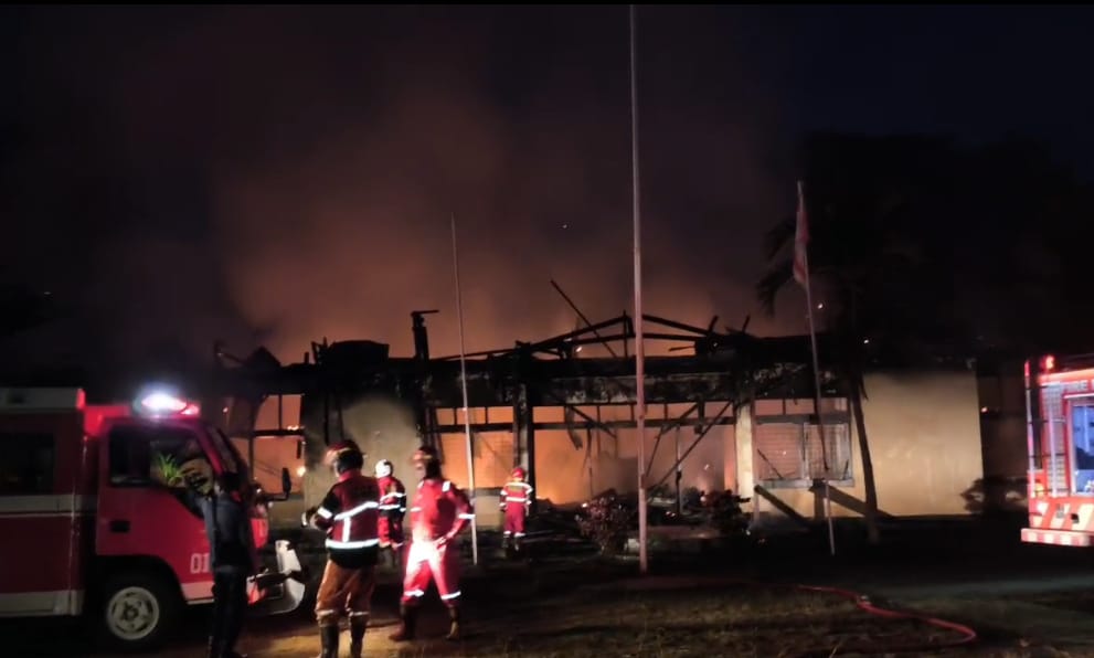Gedung Kwarda Pramuka Bengkulu Terbakar Hebat, Seluruh Bangunan Habis