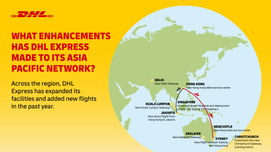 DHL Express Tingkatkan Jaringan Asia Pasifik, Membantu Pelanggan Atasi Kendala Geografis