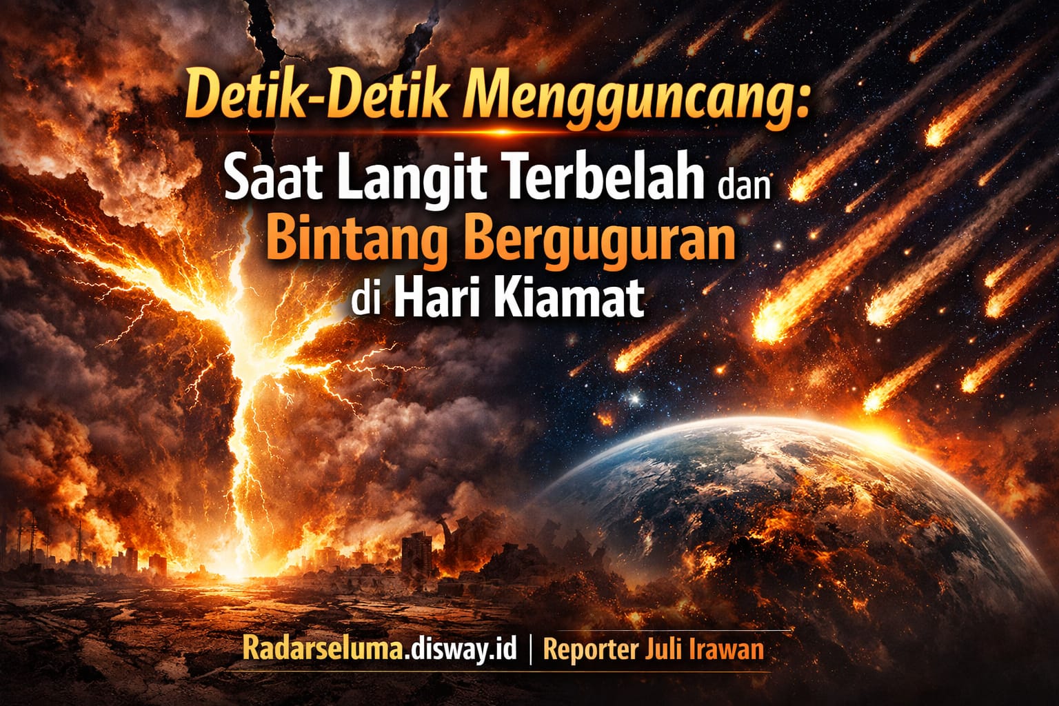 “Detik-Detik Mengguncang: Saat Langit Terbelah dan Bintang Berguguran di Hari Kiamat”