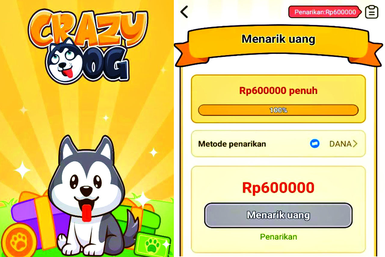 Trend!! Game Crazy Dog Bisa Menghasilkan Uang Ratusan Hingga Jutaan Rupiah!! 