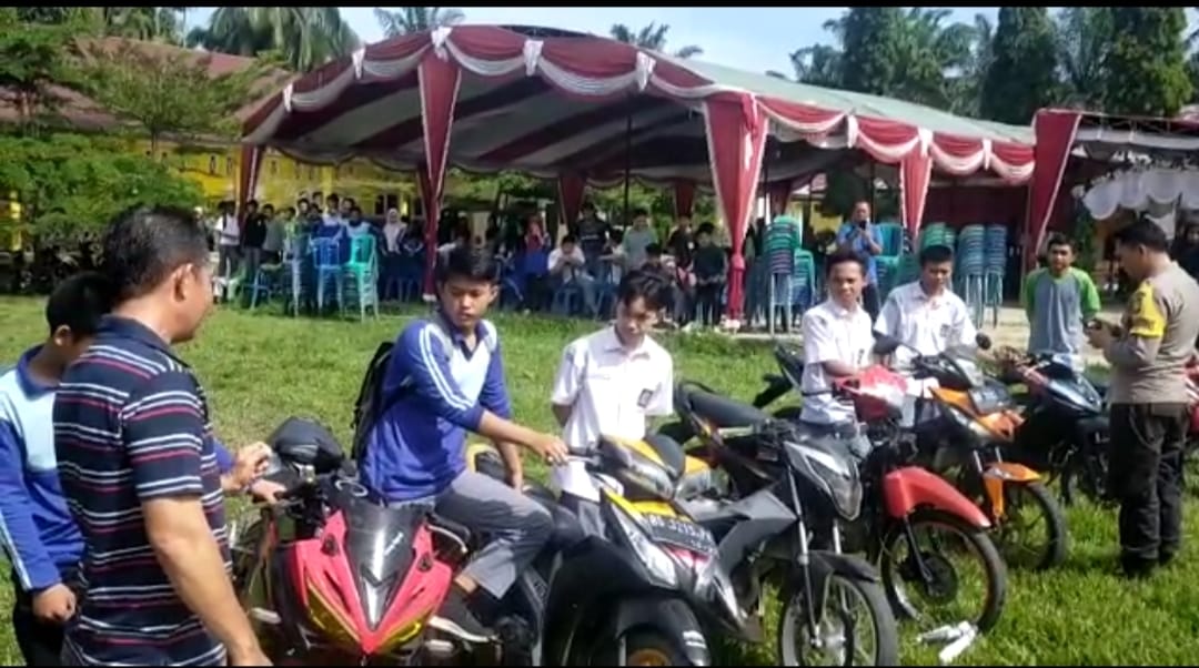 Polsek SAM Amankan Delapan Sepeda Motor Knalpot Brong