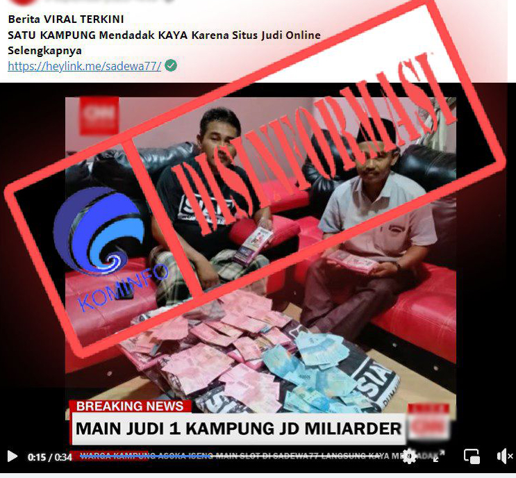    Satu Kampung Mendadak Kaya karena Judi Online? Jangan Percaya, Hoaks