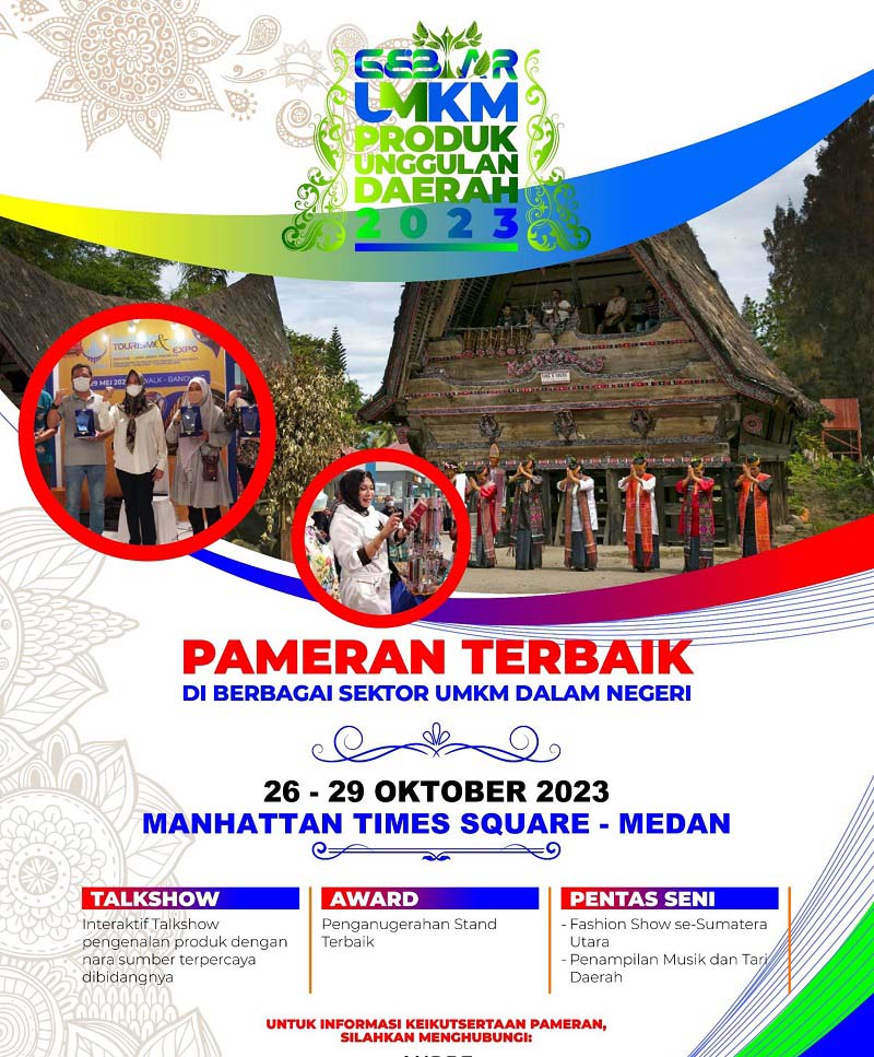 Pameran UMKM dan Parawisata di Medan. Catat Tanggalnya