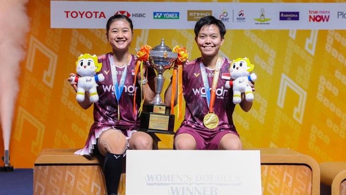 Kalahkan Pasangan Cina, Tiwi/Fadia Juara Thailand Masters 2026