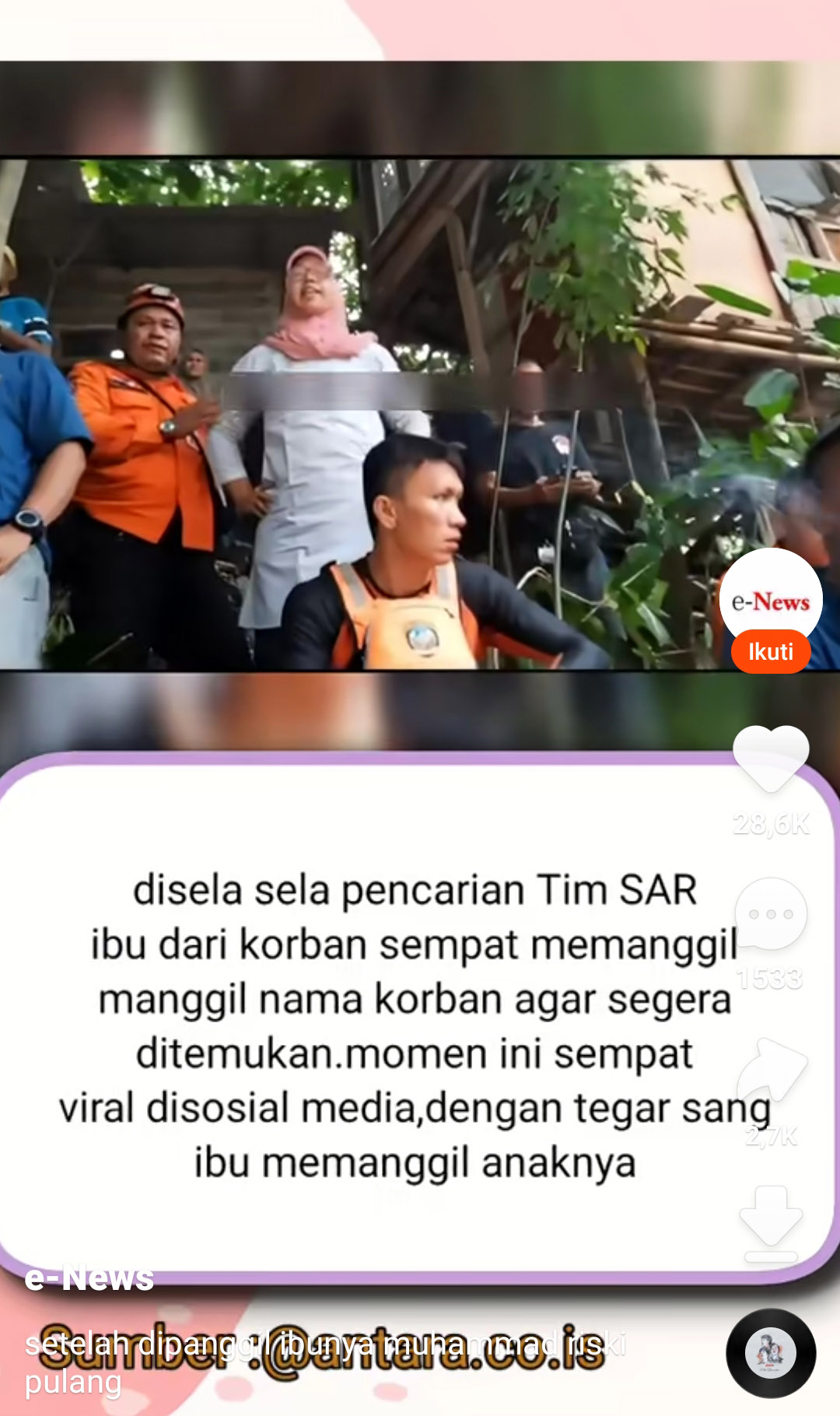 Hancurnya Hati Ibu Ini!  Panggil-panggil Nama Anaknya Yang Hanyut di Kali Ciliwung