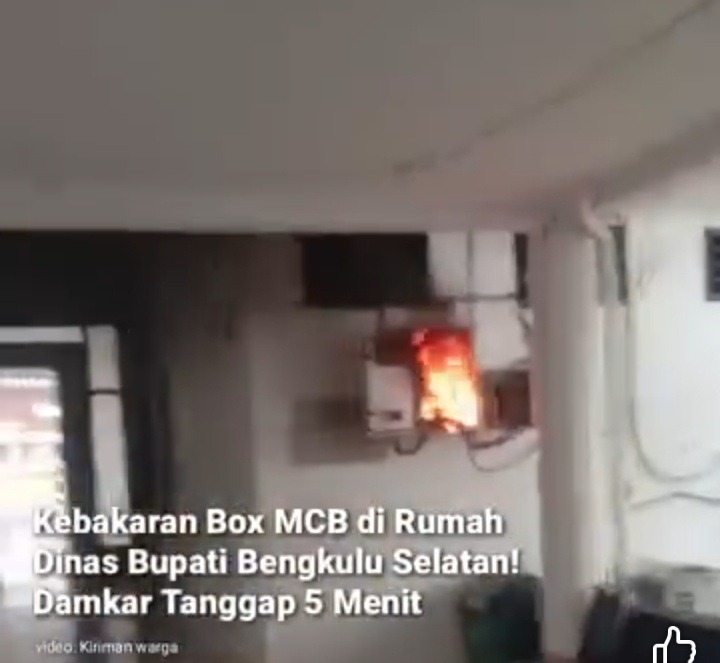  Box MCB di Rumah Dinas Bupati Bengkulu Selatan Terbakar, Sempat Buat heboh
