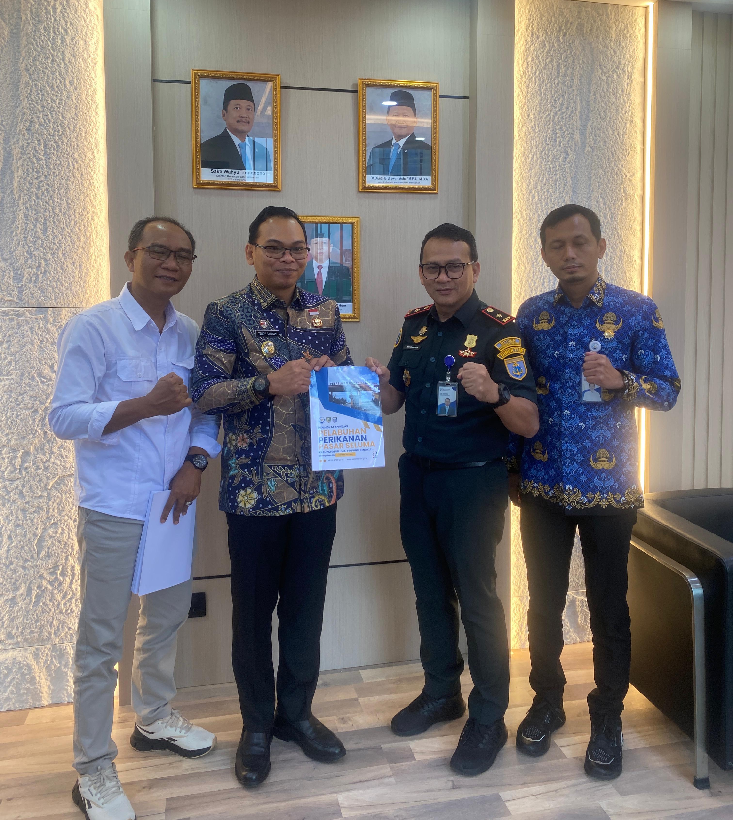 Dorong Peningkatan Status Pelabuhan Perikanan Pasar Seluma, Bupati Seluma Audiensi ke KKP RI