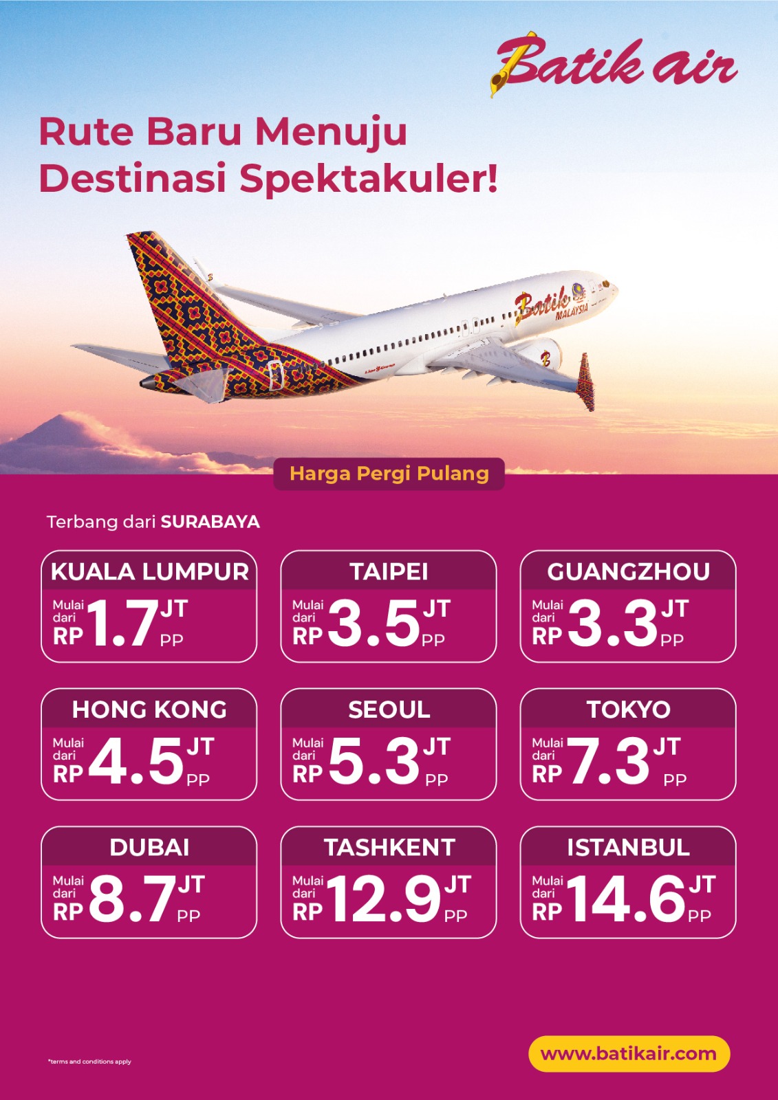 Liburan Natal dan Akhir Tahun ke Luar Negeri dengan Batik Air, Cek Harga Tiketnya