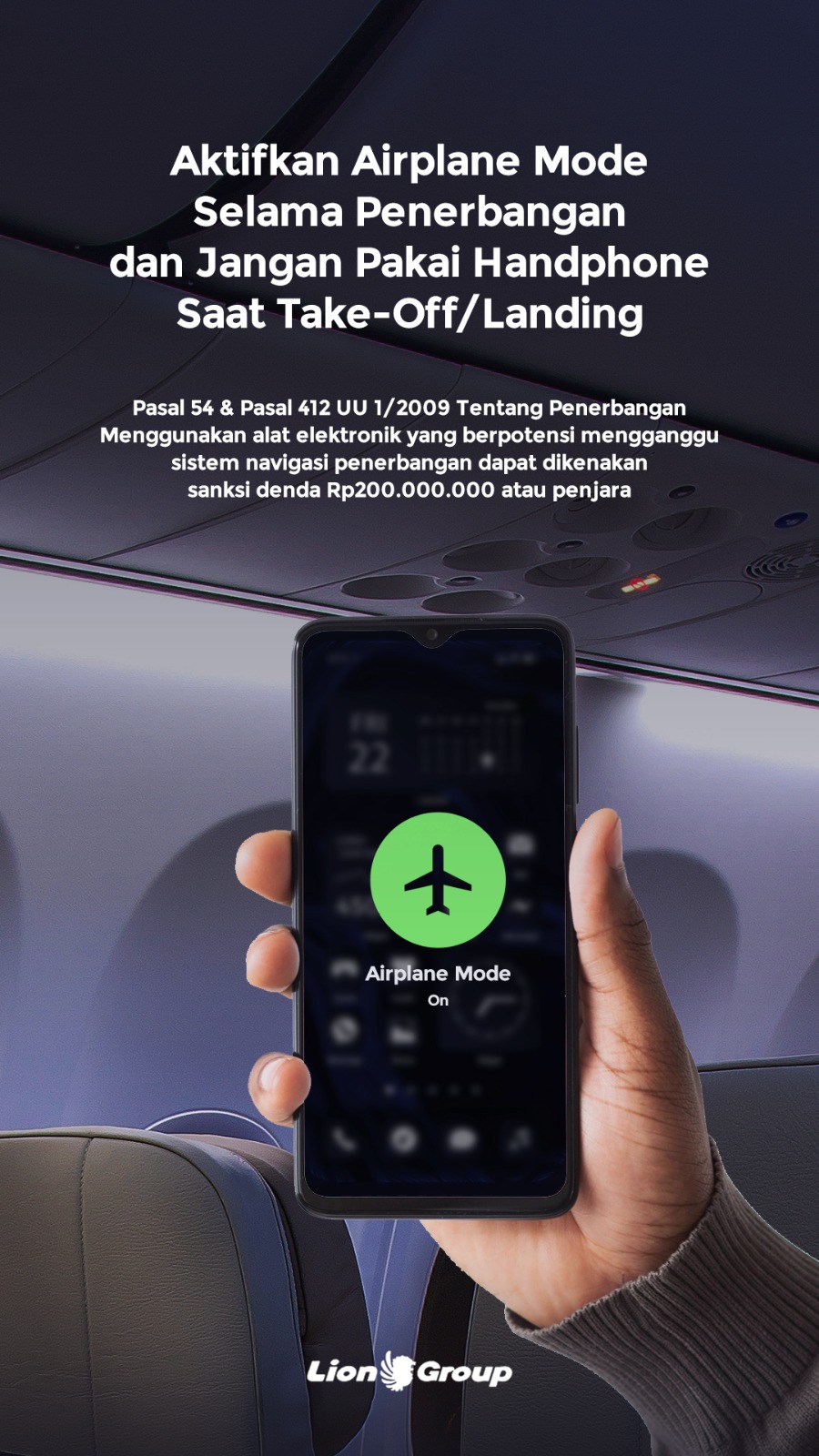 Mengapa Harus Tahu Aturan Penggunaan Handphone di Pesawat Udara?     Simak Penjelasan Lion Air Ini