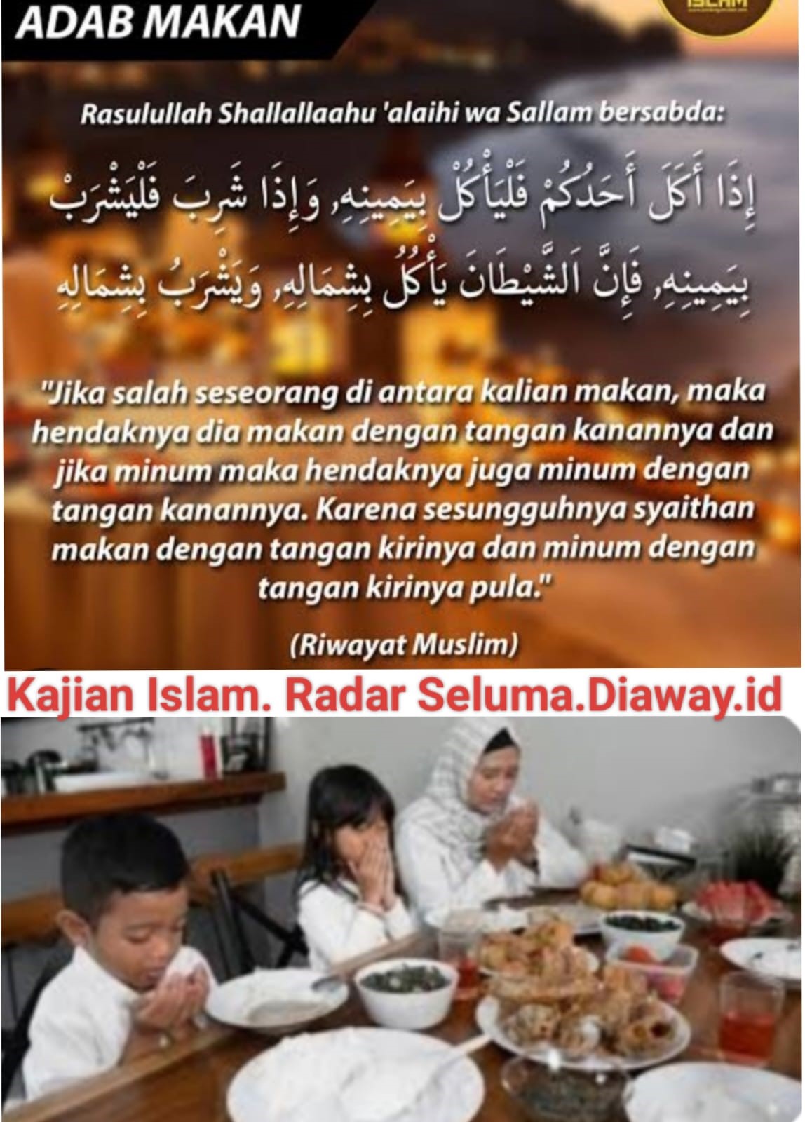  7 Cara Makan Minum Yang Dilarang Dalam Islam..??  Waduh Ternyata Cara Ini Biasa Dilakukan