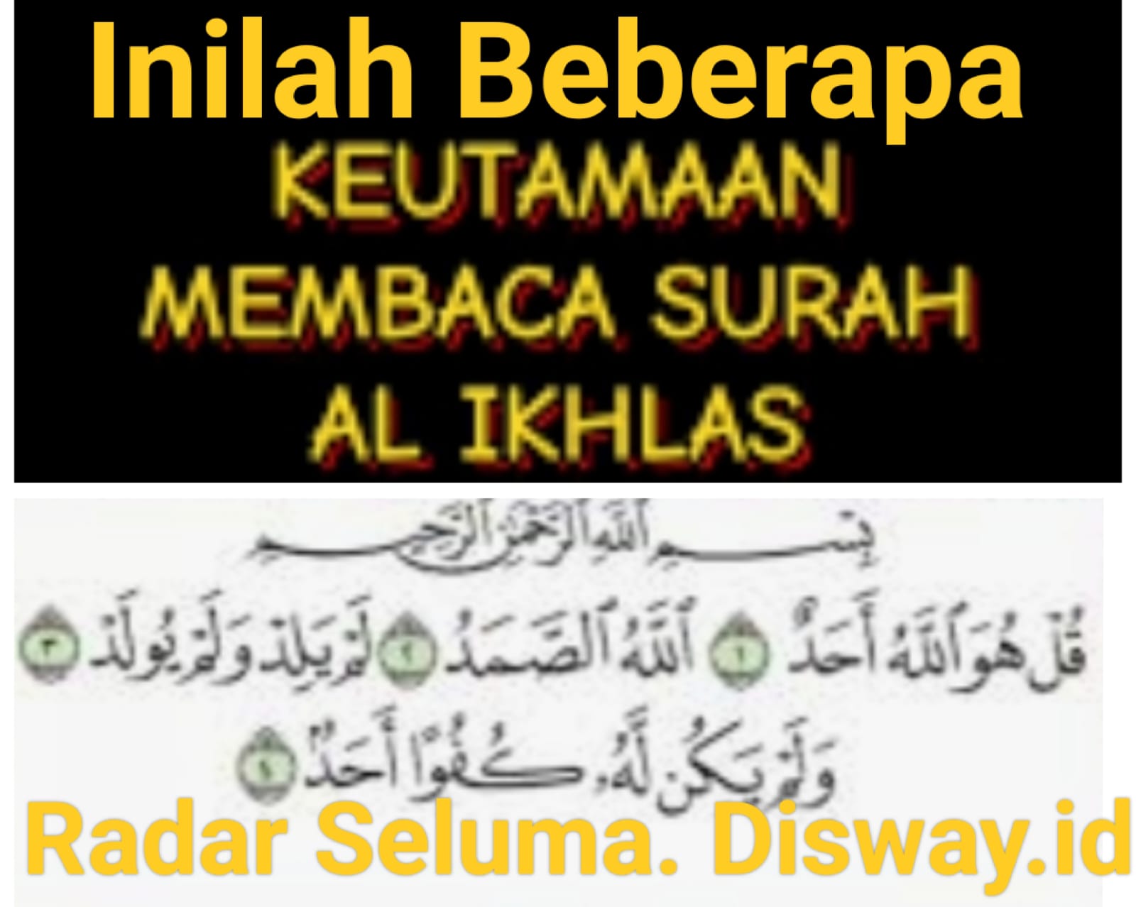 Inilah Keutamaan Surah Al-Ikhlas Dibukakan Pintu Rezeki dari Berbagai Arah