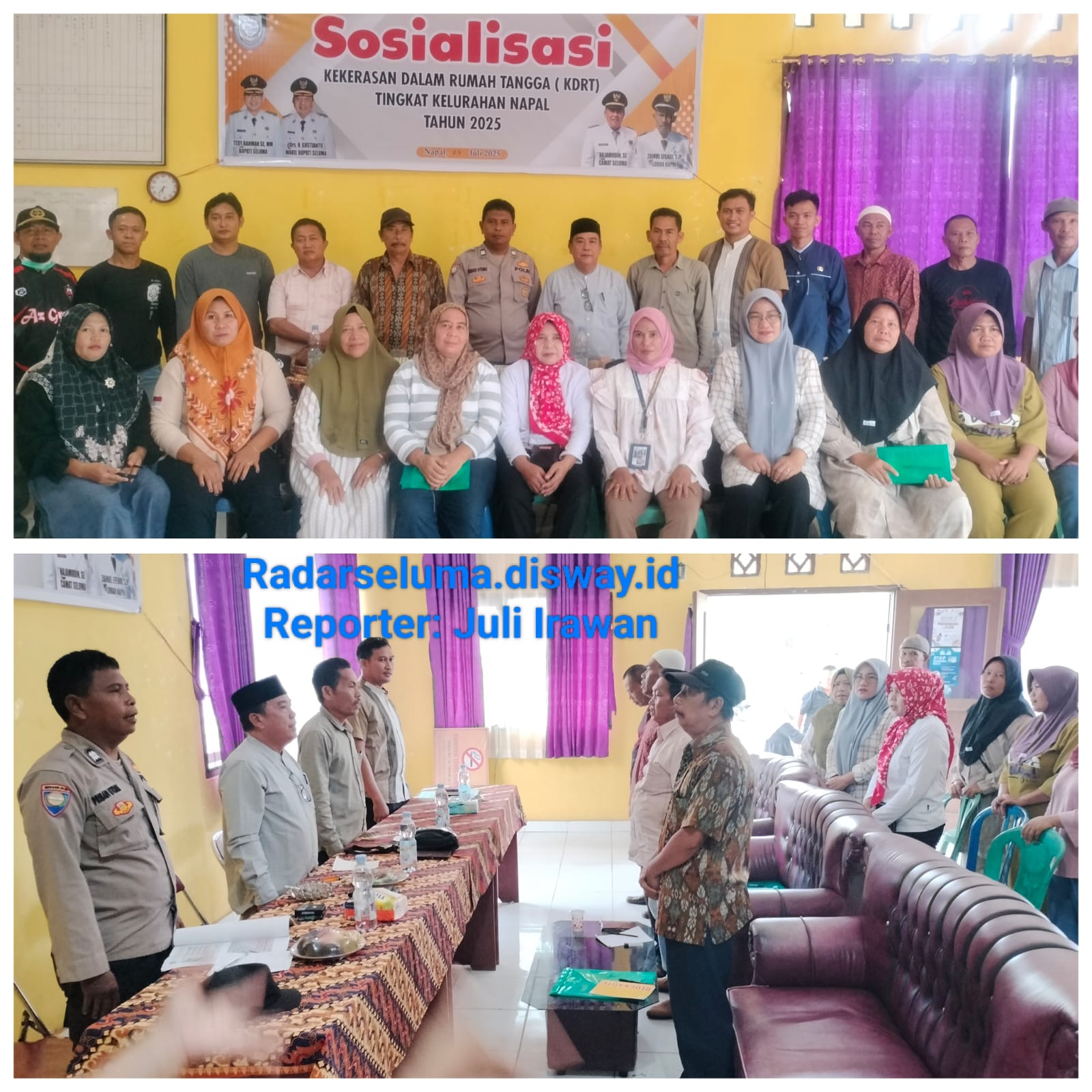 Membangun Kesadaran Hukum: Kelurahan Napal Menggelar Sosialisasi Kekerasan Dalam Rumah Tangga (KDRT) 