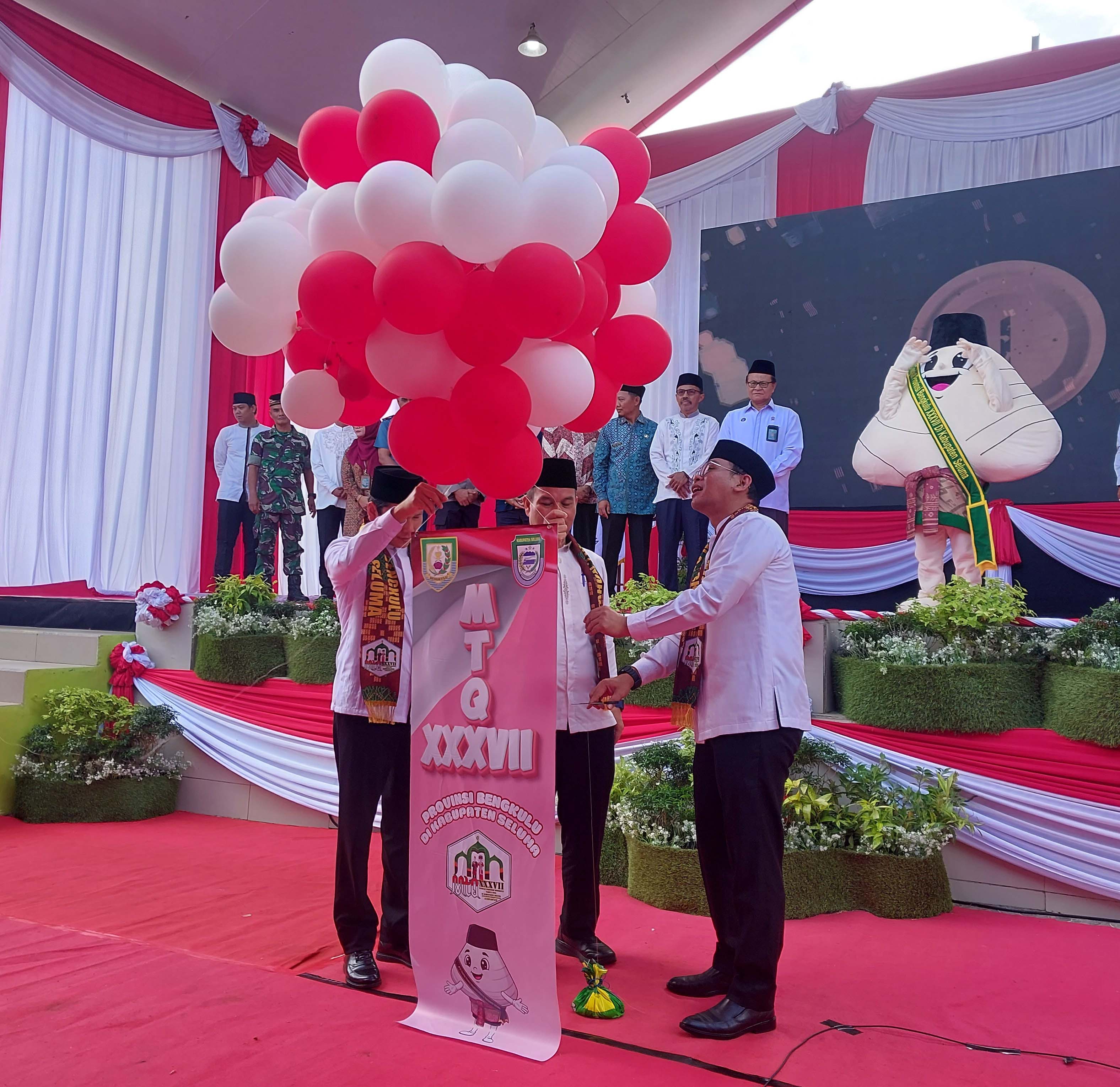 MTQ Provinsi Bengkulu ke 37 Resmi Digelar, Bupati dan Sekdaprov Launching di TWK Seluma  