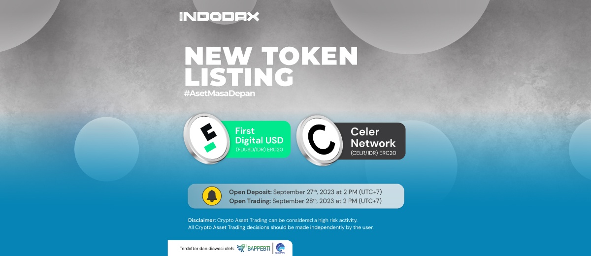 FDUSD & CELR Listing on INDODAX, Ayo Transaksi