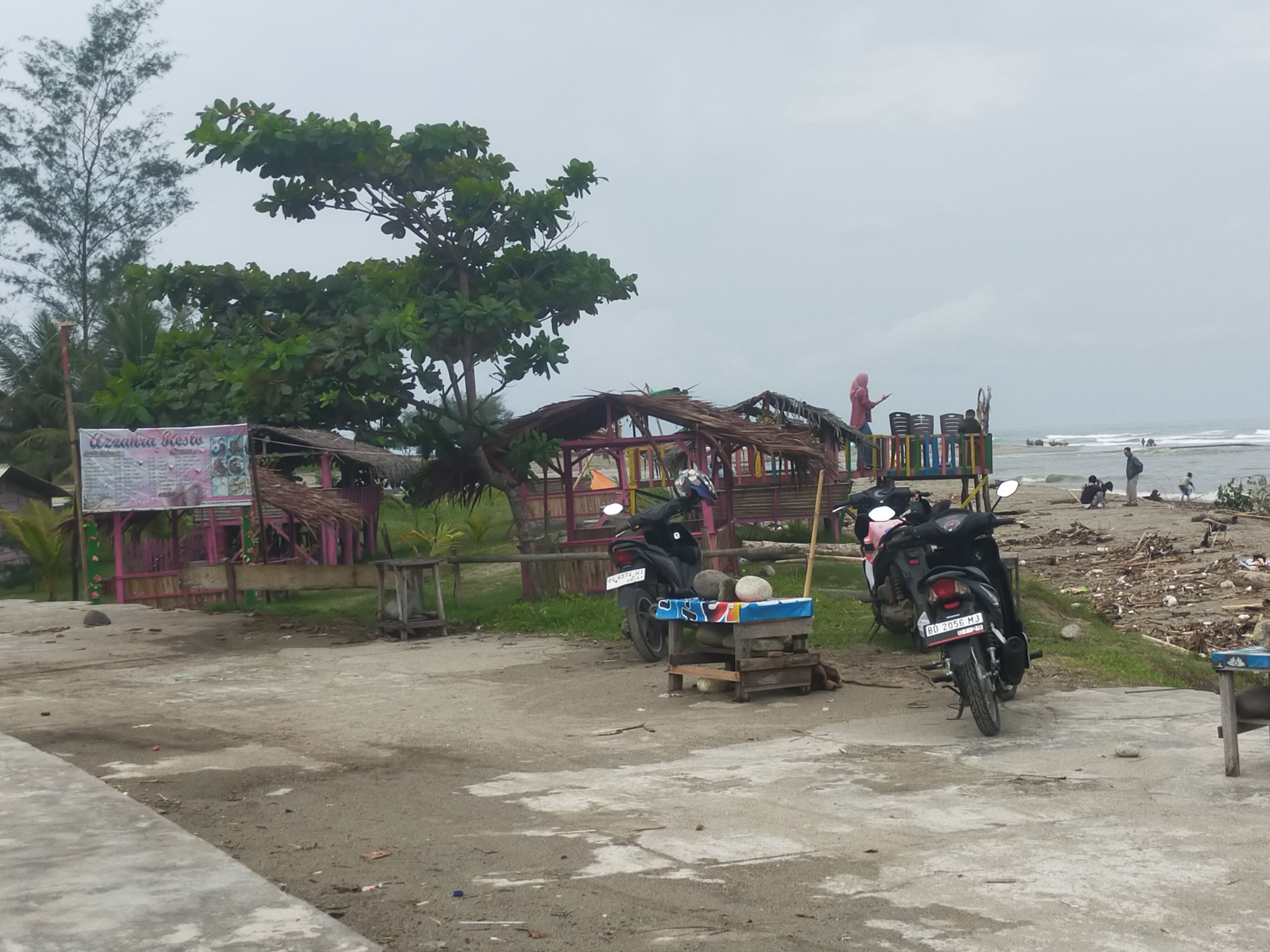 Pantai Pasar Bawah Bengkulu Selatan Dipenuhi Sampah Kayu
