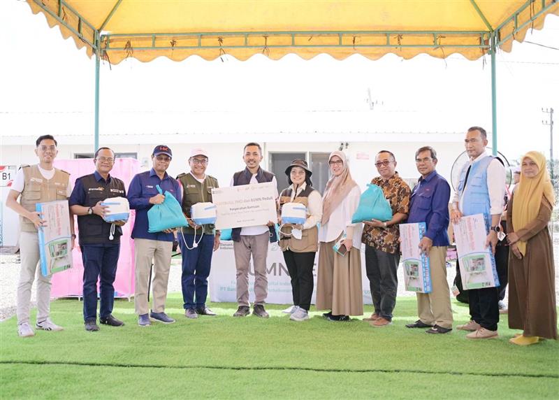 Bantuan 600 Paket Logistik kepada Penghuni Huntara Aceh