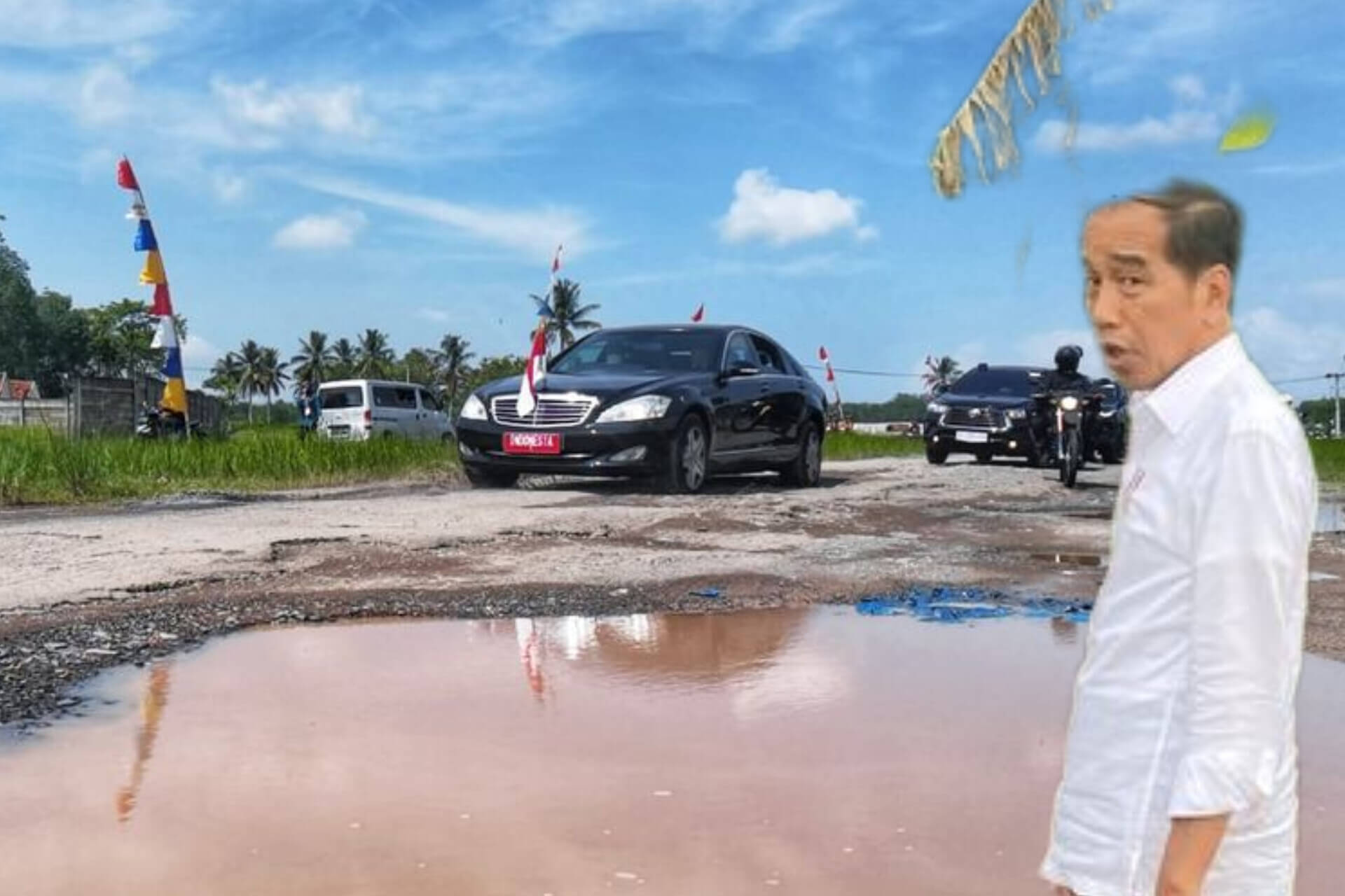 Gubernur Lampung Berhasil Prank Jokowi, Jalan Rusak di Lampung Jadi Perbincangan 