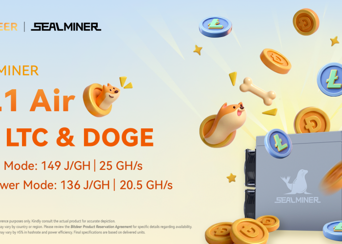 Bitdeer Launches SEALMINER DL1 Air: Achieving 149 J/GH Power Efficiency and 25 GH/s for Scrypt Mining