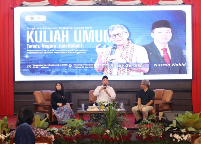 Isi Kuliah Umum di Politeknik Agraria STPN, Rocky Gerung Ingin Taruna/i Pahami Tiga Konsep Pemaknaan Pengelola