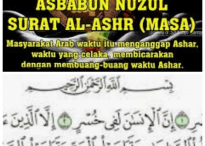 Asbabun Nuzul Turunnya Surat Al- Ashar Yang Bermakna Waktu Ashar  