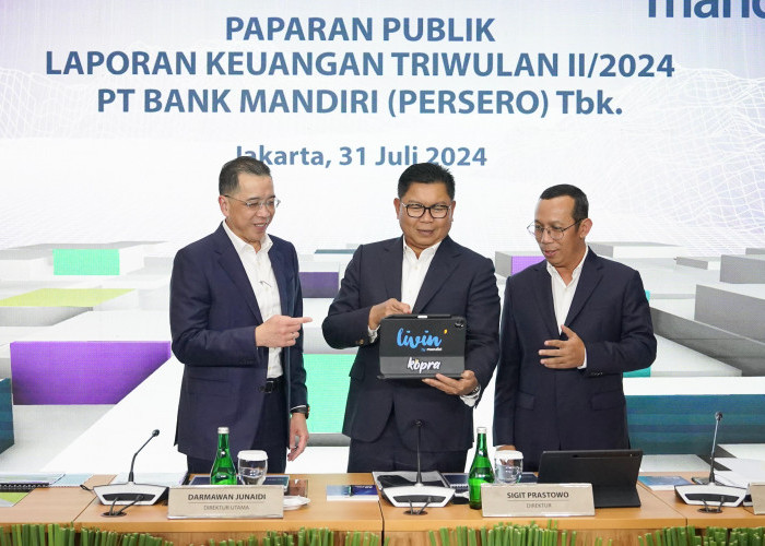  Kuartal ke II 2024,  Bank Mandiri Catat Penyaluran Kredit  Rp 1.532,35 Triliun 